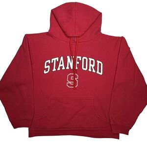 Stanford Cardinal Hoodie Mens Medium Red NCAA Football TCX Apparel Sweatshirt